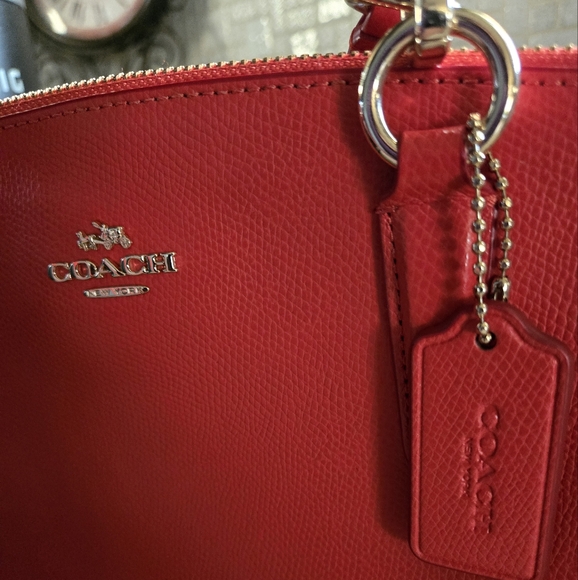 Coach Red Leather Women's Bag - Picture 11 of 15